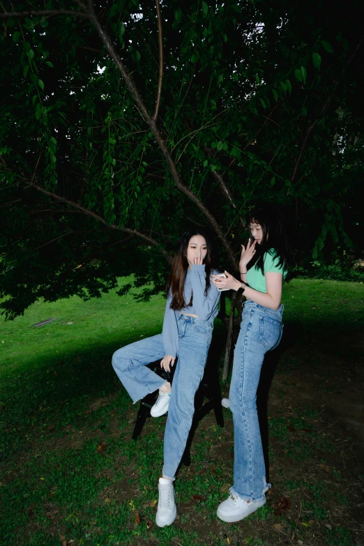 two young women standing next to each other