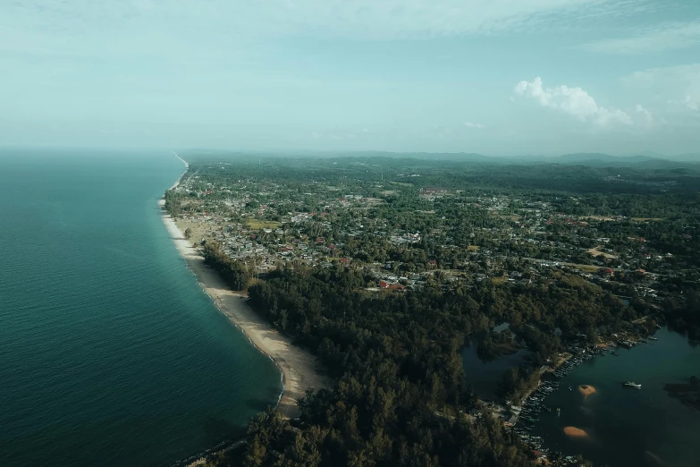 an image of a view of the ocean from above