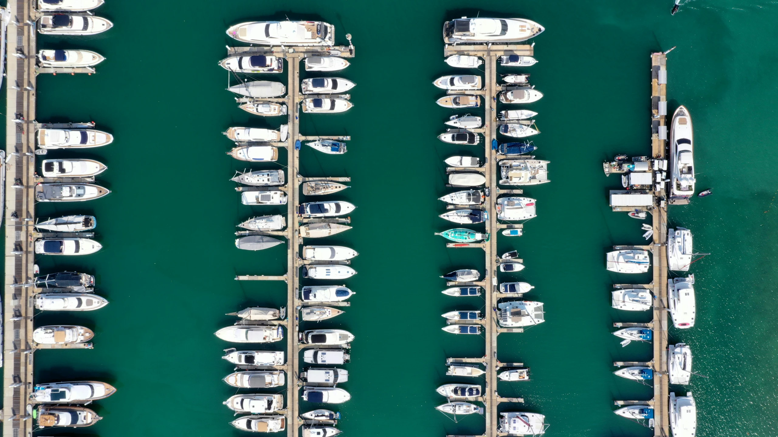 a lot of boats are docked at the dock