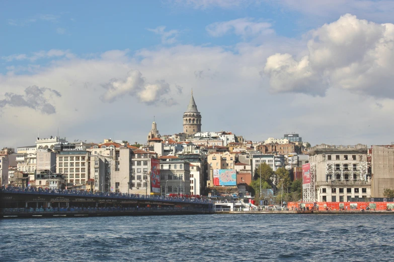 a view of a city from across a lake