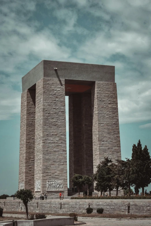 a large monument that has been constructed to look like a giant pillar