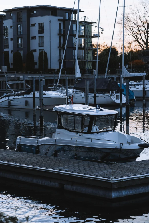 some boats are sitting out in the water