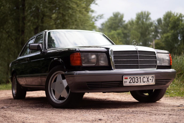 a mercedes benz w190 was taken in a rural location