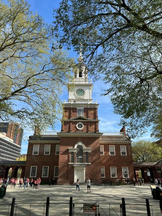 a red brick building with a clock tower