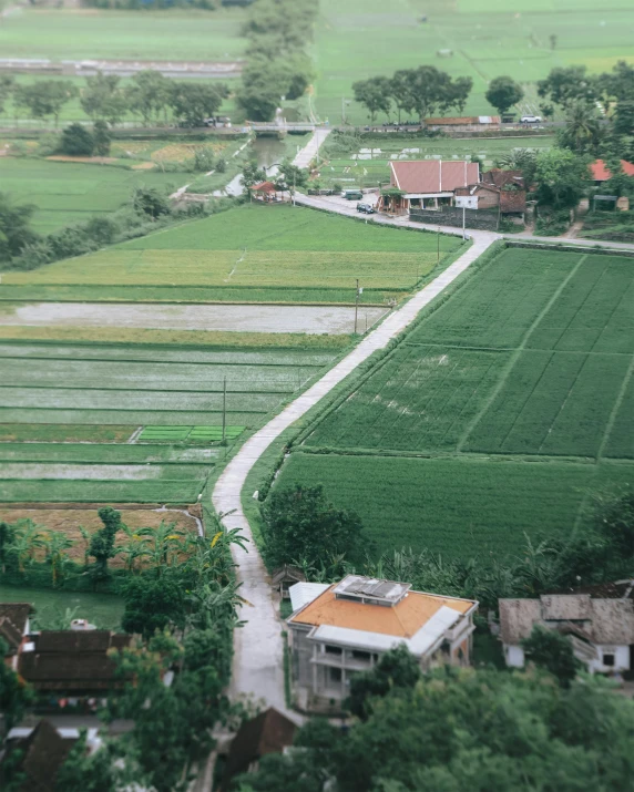 a view of a town through a window