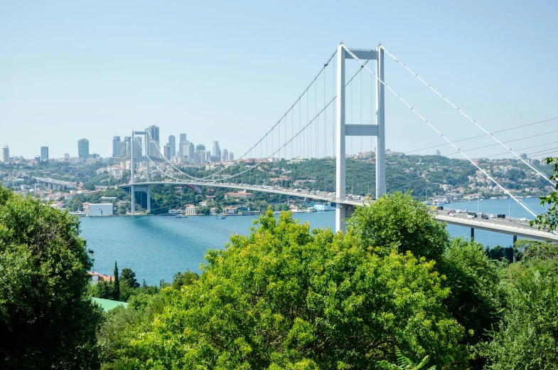 view of the st johns bridge, and downtown san francisco