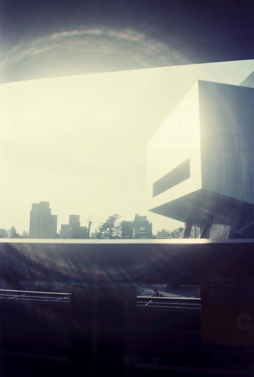 an image of a city from a window