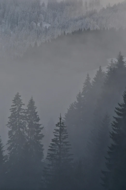 a person is skiing on top of snow covered mountains