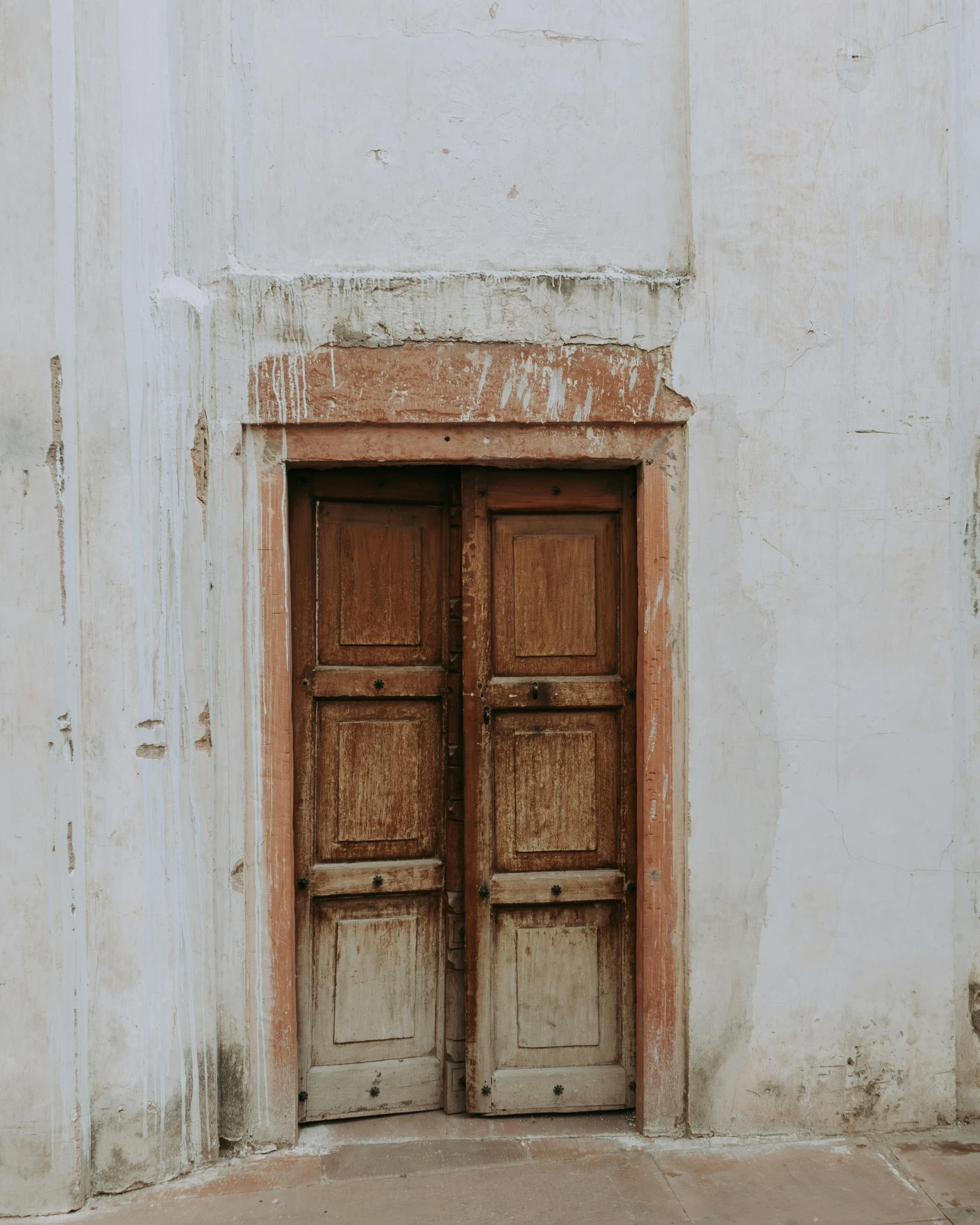 the two doors are open on a building