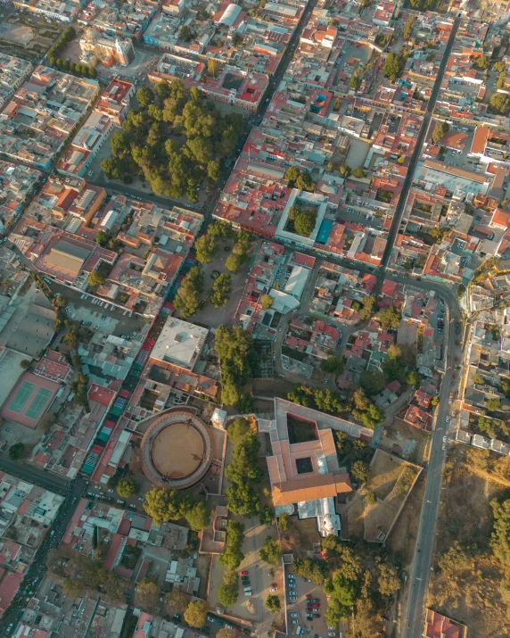 aerial view of a city from the air