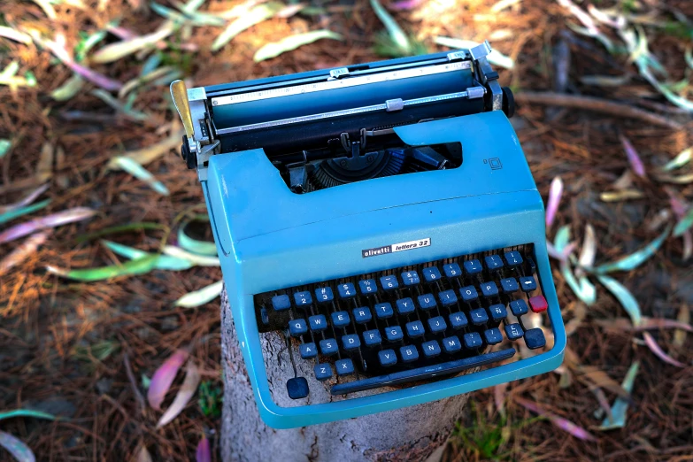 a close up of an old - fashioned typewriter