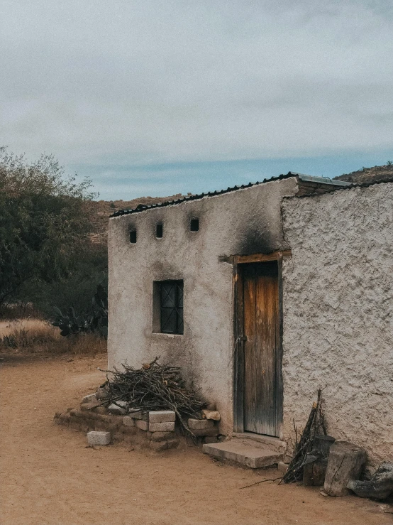 a white building on the side of the road