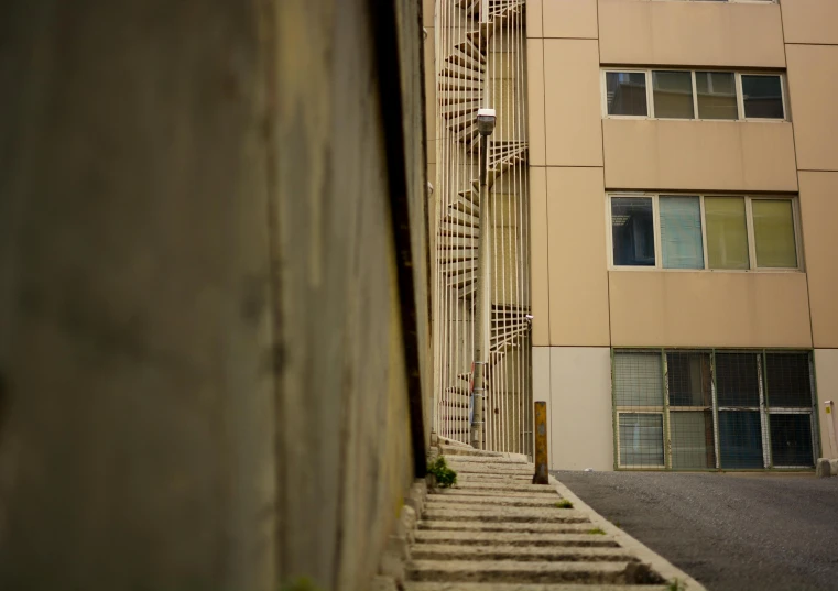 an image of a building that is going down some stairs