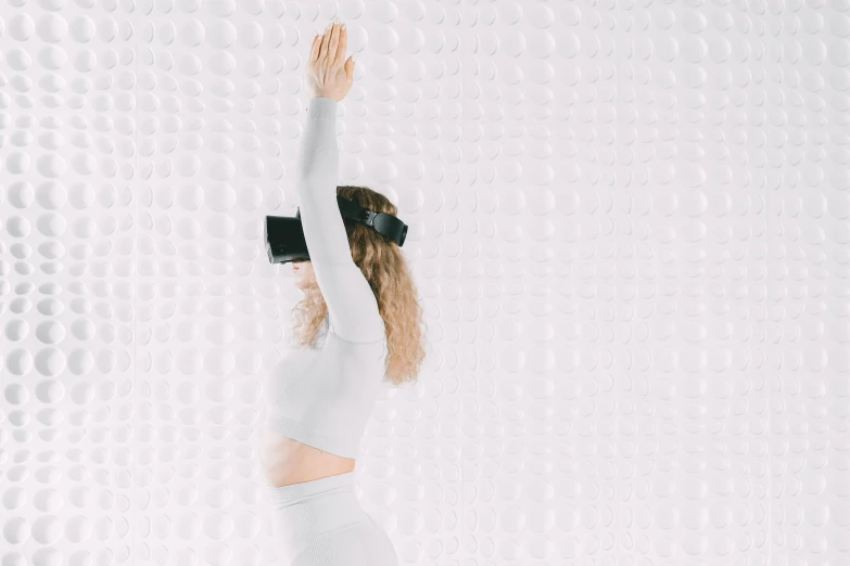 a girl doing a yoga pose for the camera