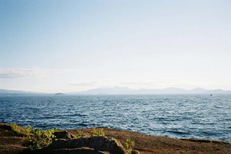 the coast of a large body of water