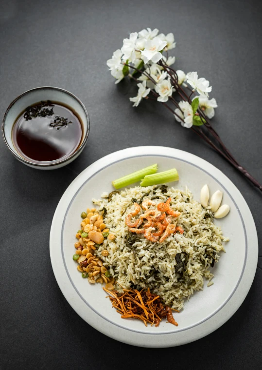 a plate that has some food on it