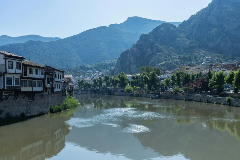 a body of water with buildings on both sides