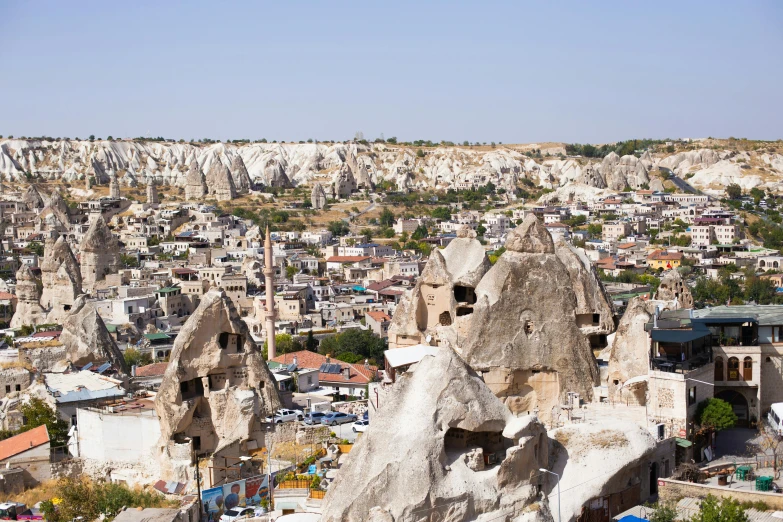 several large rock formations near one another