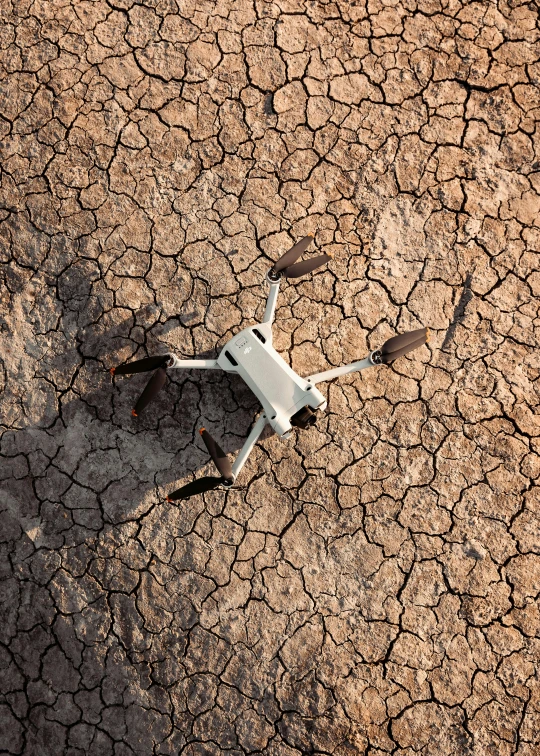 an aerial view of a remote controlled flying device