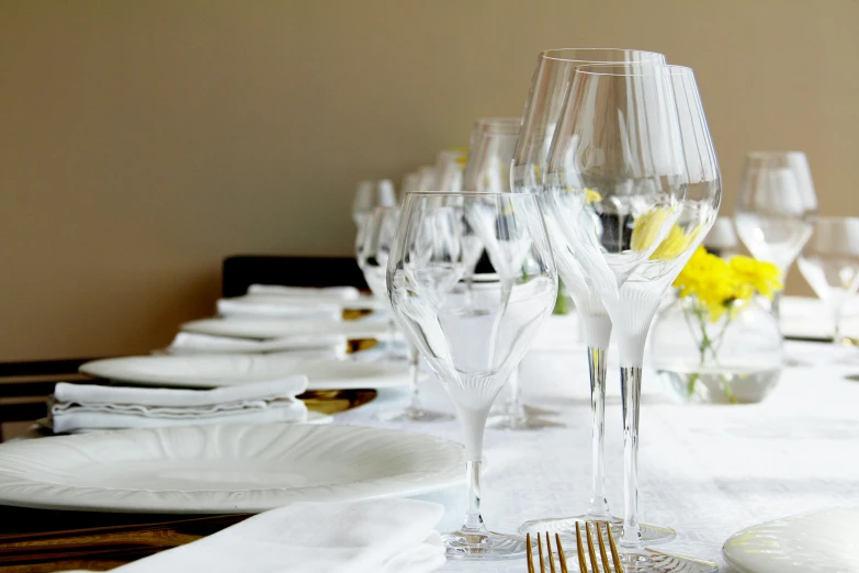 an image of a dining room table set up