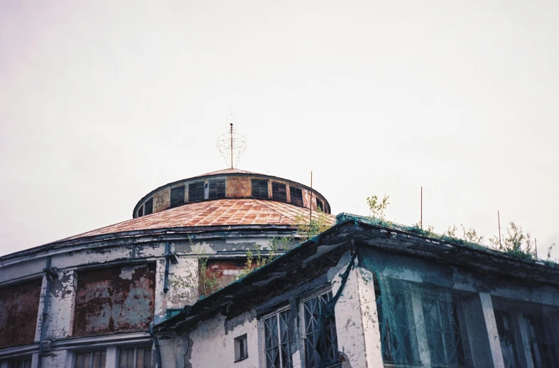 the roof of a building has an open window