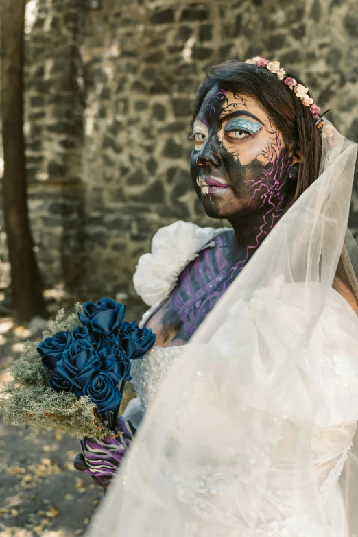 an image of a bride with makeup on