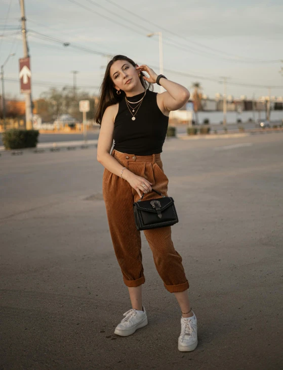 a woman is talking on her cell phone