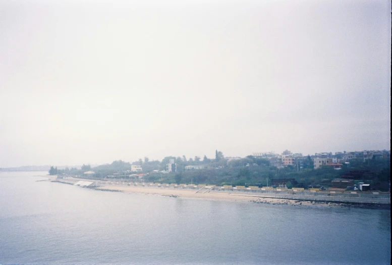 the view of a body of water from a boat