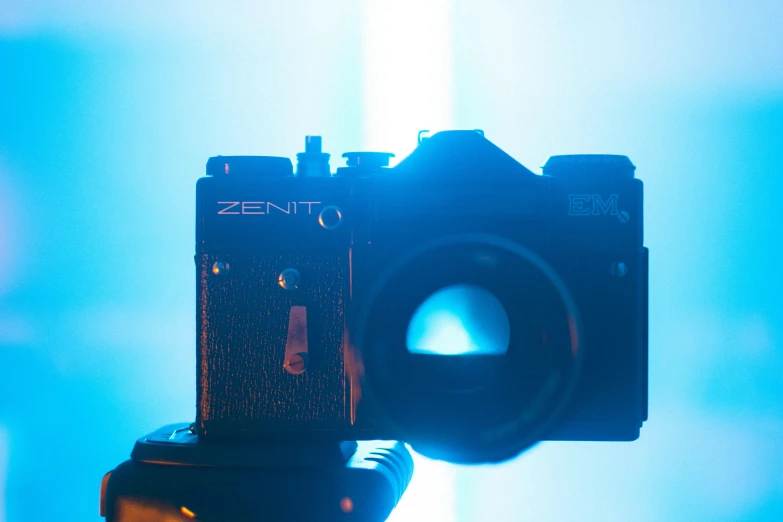 a close up view of a small camera