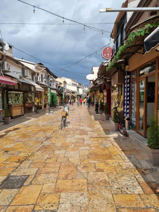 a narrow street with no people is empty