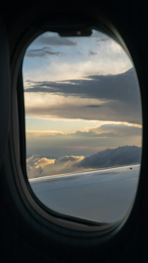 the view out of a window of the airplane