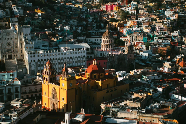 a city with some very tall buildings in the foreground