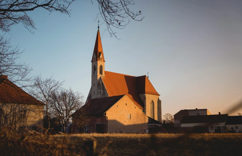 the church is located on top of an old building