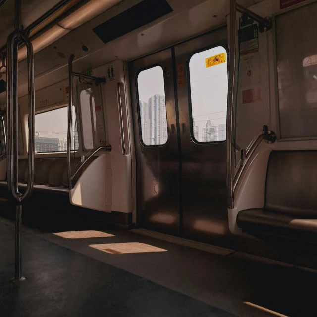 the window is open on a train as it's next doors are open