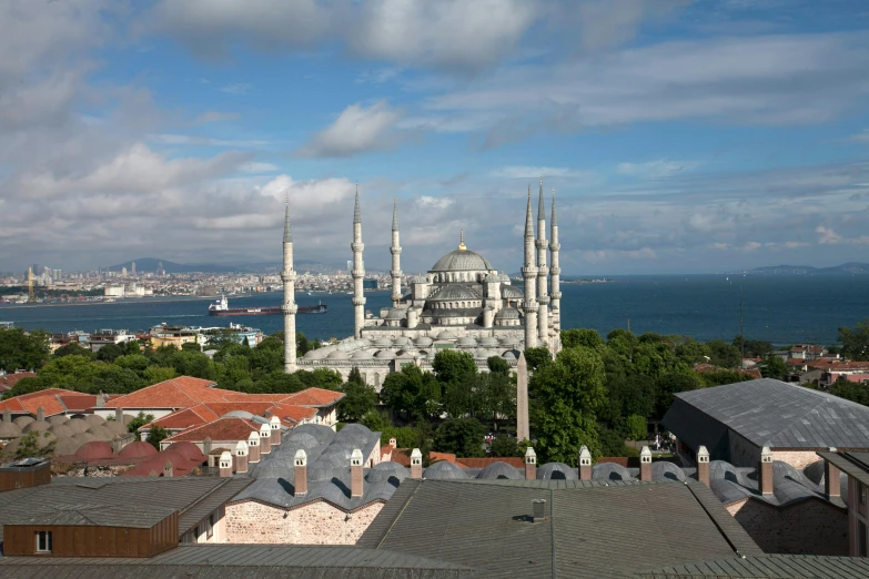 the view over roofs of a city with buildings