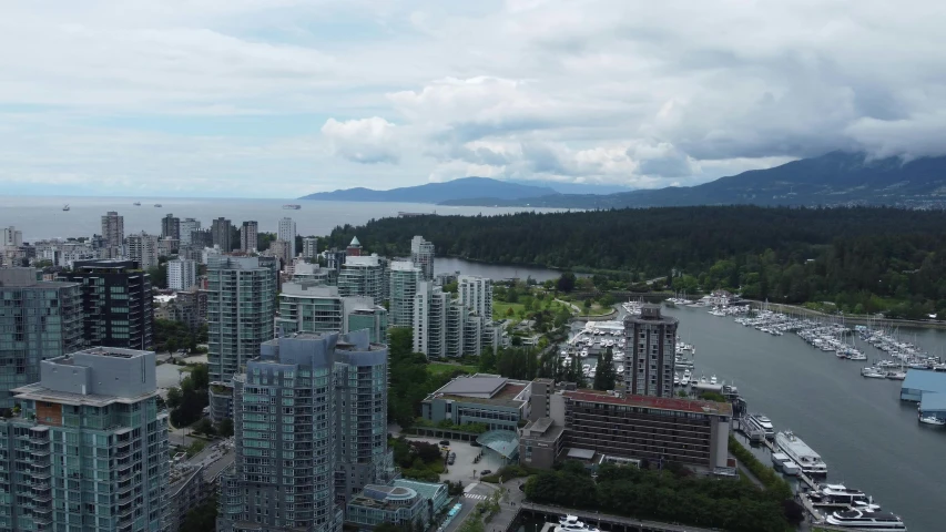 a view from a high viewpoint of a city