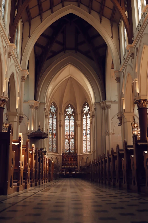 a church with a very large ceiling and windows