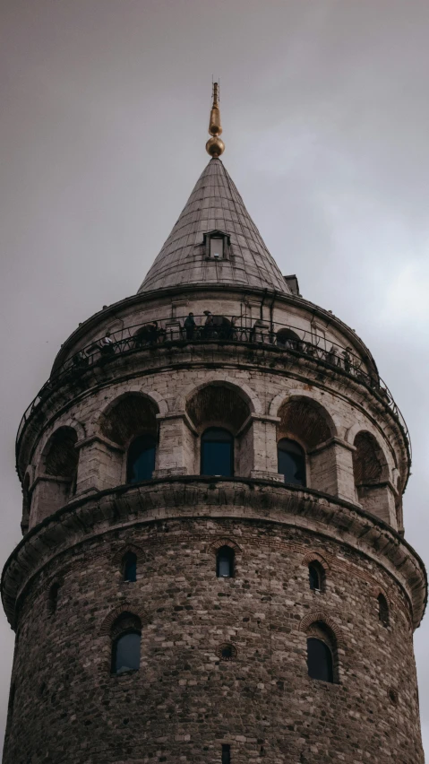 an old building with a very tall tower