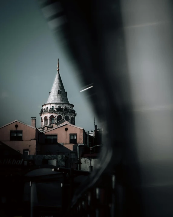 the dome of a large church is seen from a window