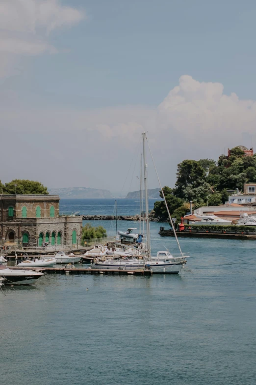 boats on the water in front of a city