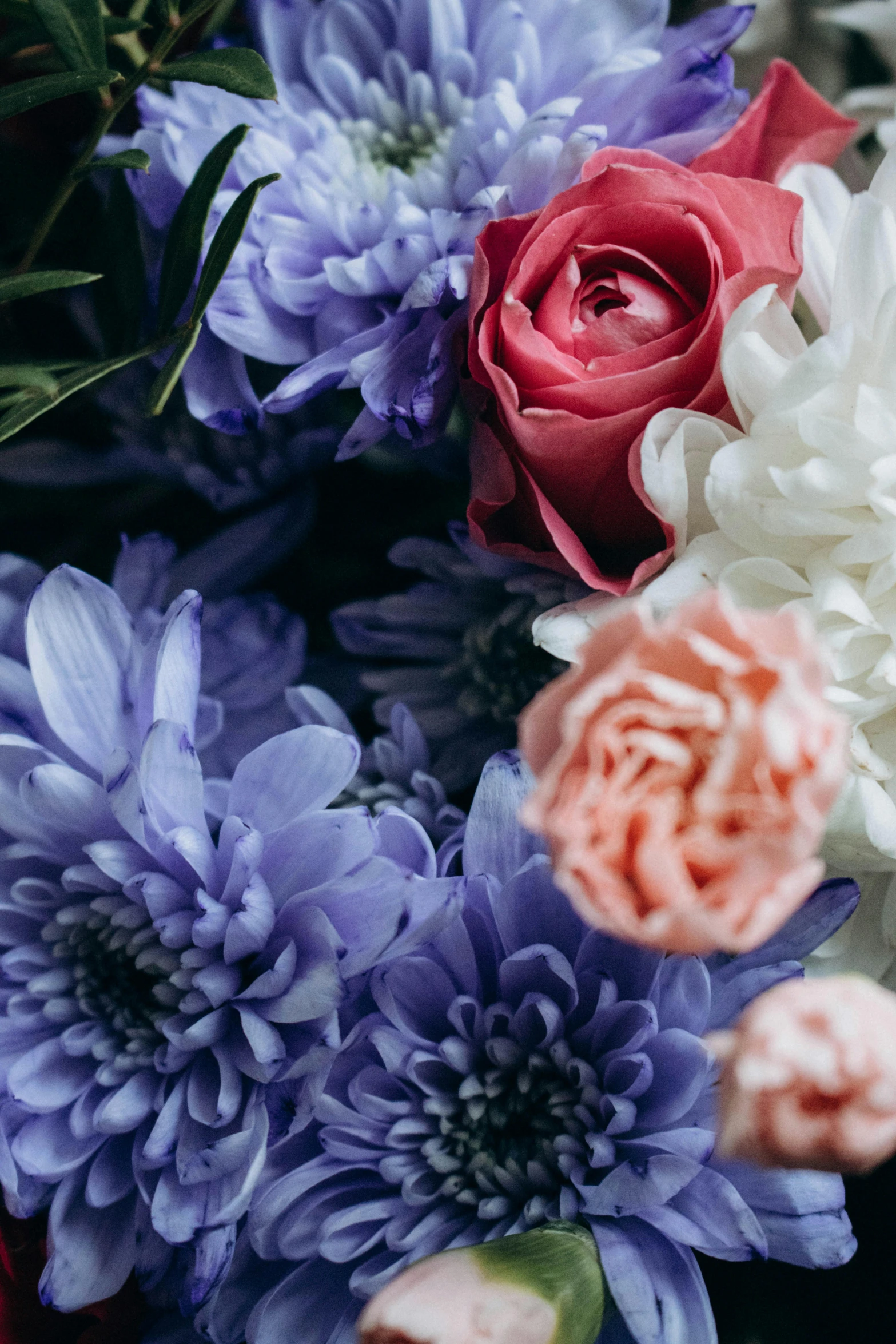 flowers are being used for different color and shapes