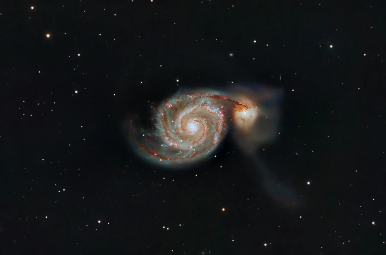 the galactic spiral is seen in this image