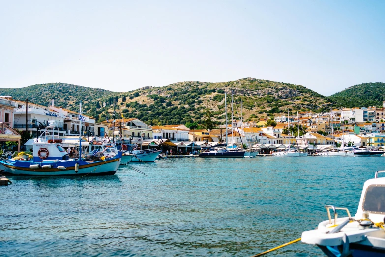 there are many boats parked at this dock