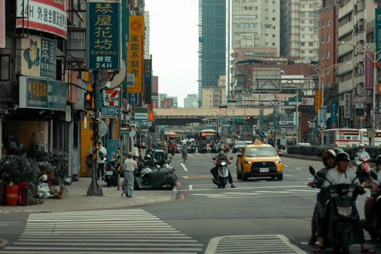 a city street filled with lots of buildings