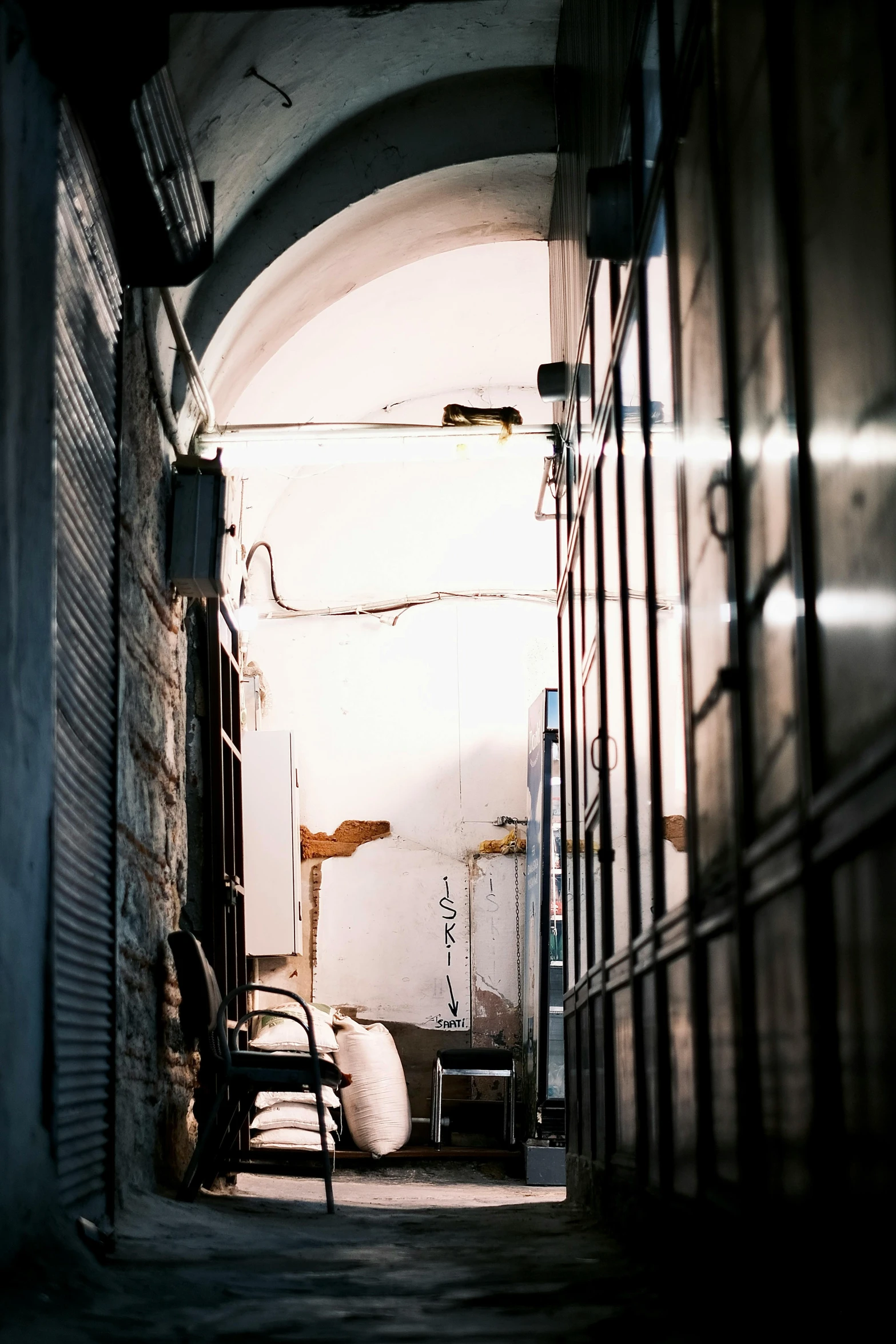 a door way leading to a set of stairs