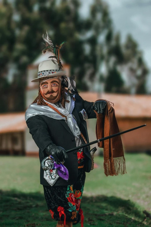 a man dressed in the traditional way for costume