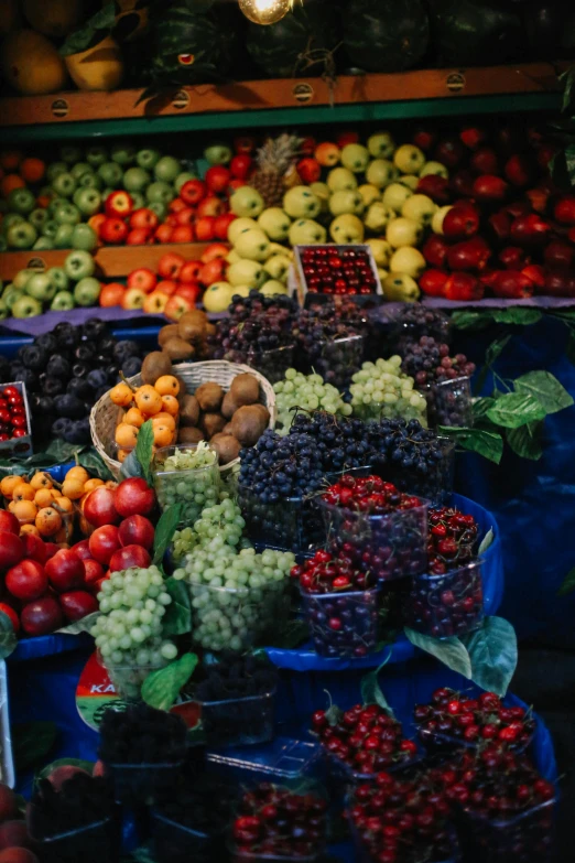 a bunch of fruit is on display for sale