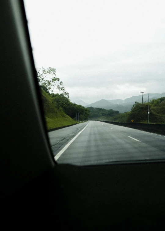 the view of the road from a vehicle