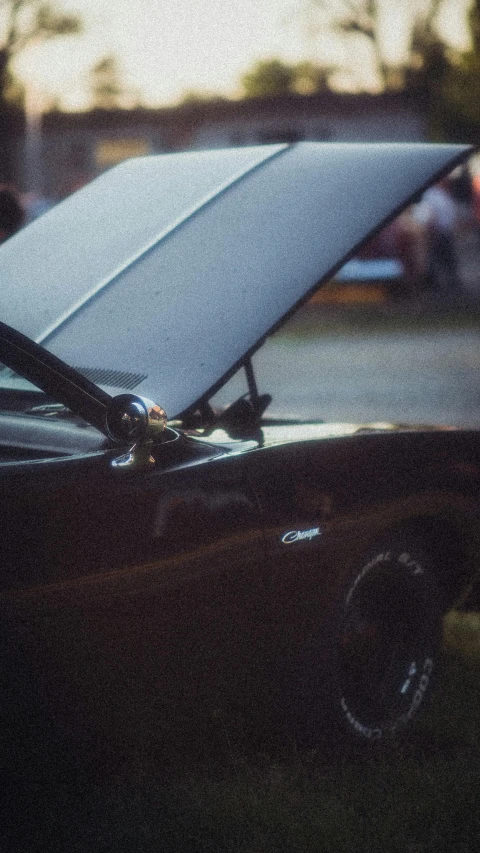 a car has a solar panel on the roof