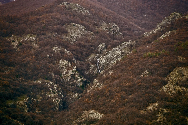 a mountain with lots of grass on top